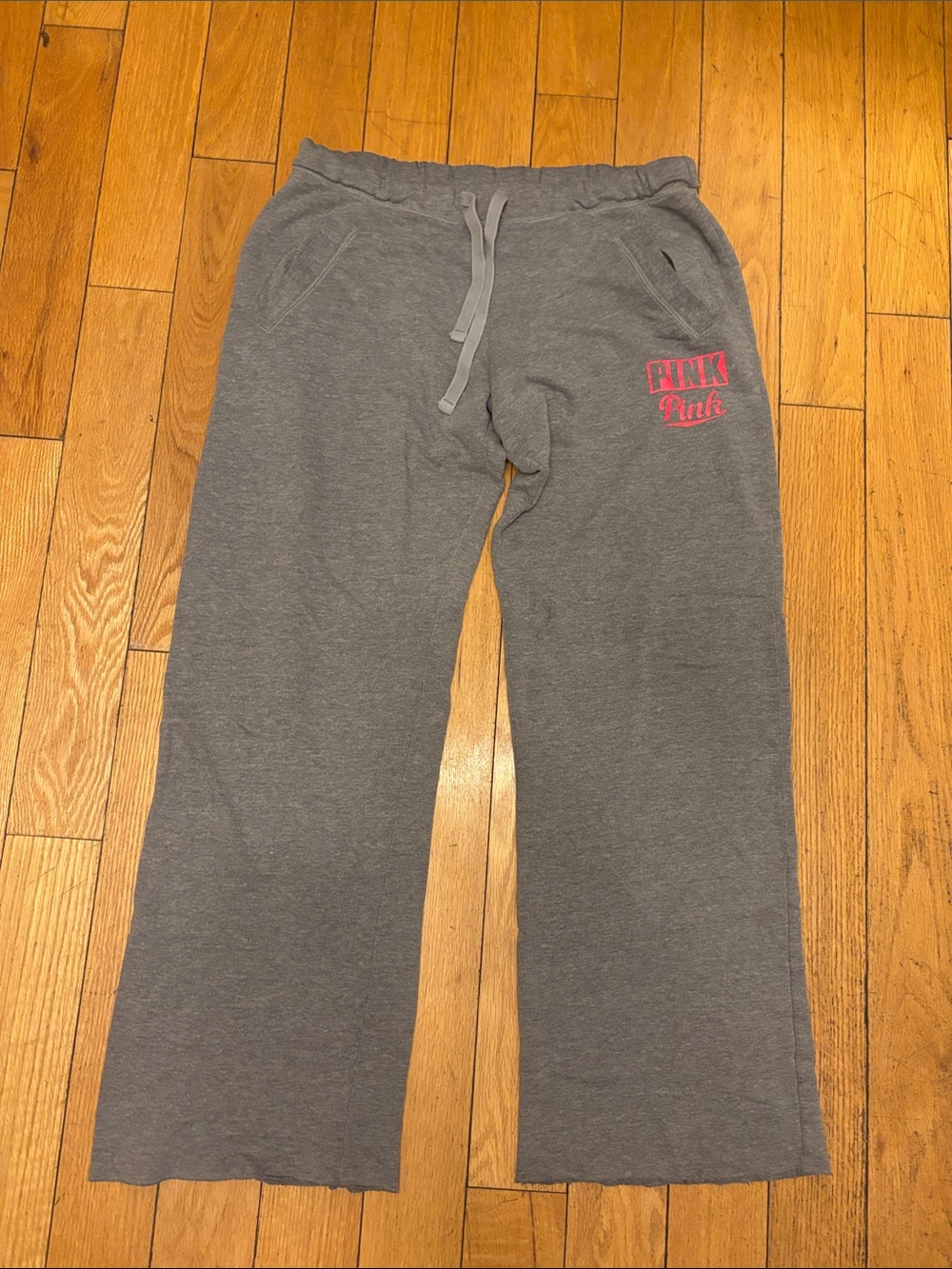 PINK Victoria's Secret Gray Sweatpants with Pink Logo